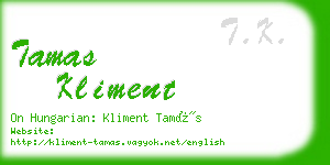 tamas kliment business card